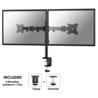 Neomounts Select Full Motion Dual Desk Mount for two 10-27" Monitor Screens, Height Adjustable, Black - NM-D135DBLACK | Sklep IT