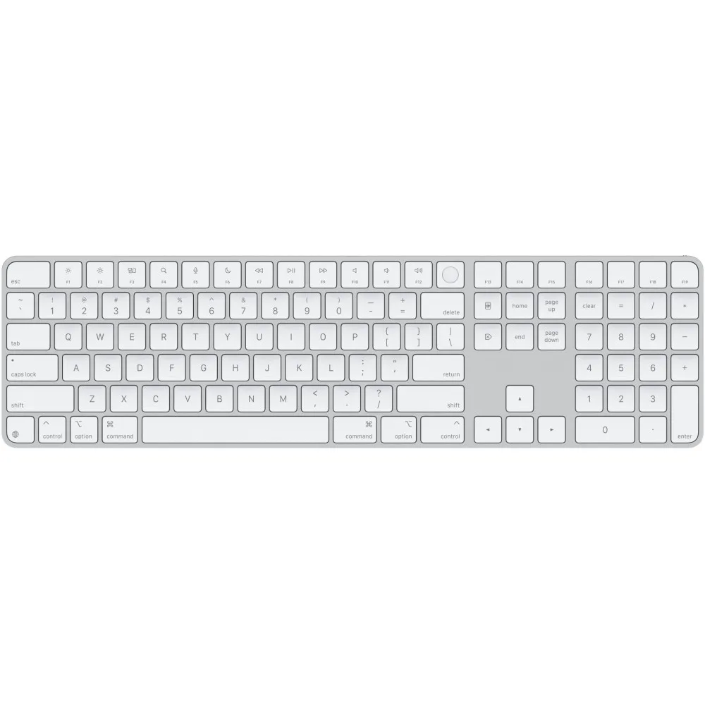 Klawiatura bezprzewodowa Apple Magic Keyboard z Touch ID MXK73LB/A - US, Biała Klawiatura bezprzewodowa Apple Magic Keyboard z Touch ID MXK73LB/A - US, Biała