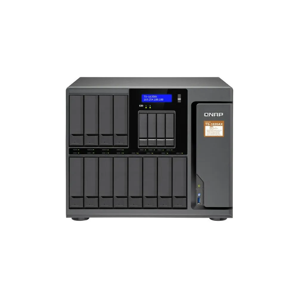 Serwer NAS QNAP Tower TS-1635AX-5WZ, Tower, Marvell ARMADA 8040, 16GB RAM, 144TB, 16 wnęk, hot-swap | Sklep ITnes.pl, IT for BUS