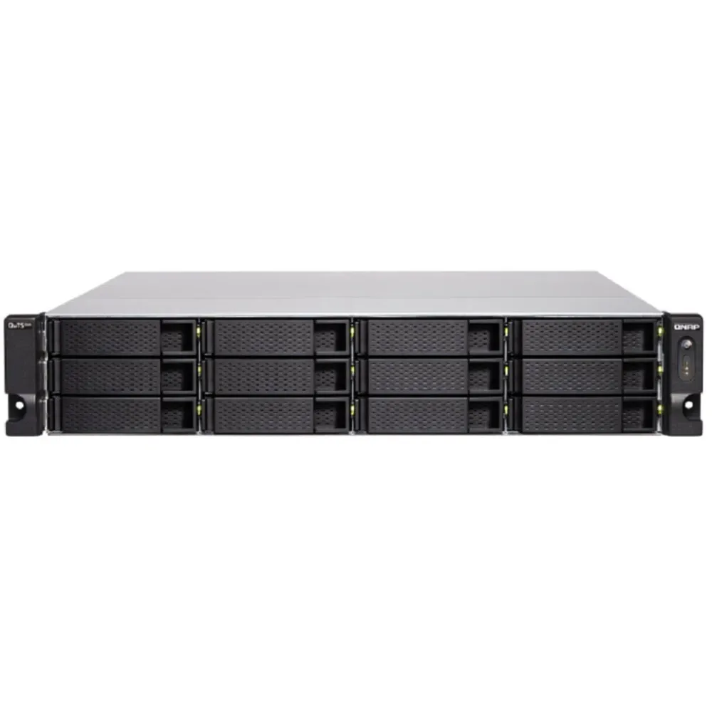 Serwer NAS QNAP Rack TS-H1283XU-RP-E2136-NEMQ, Rack (1U), Intel Xeon E-2136, 32GB RAM, 32TB, 12 wnęk, hot-swap | Sklep ITnes.pl,