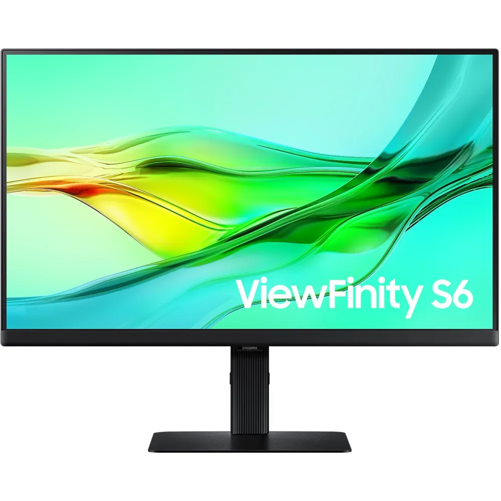 Monitor Samsung ViewFinity S6 S60UD LS24D600UAUXEN, 24", 2560x1440 (QHD), 100Hz, IPS, FreeSync, HDR, 5 ms, pivot, USB-C, Czarny 