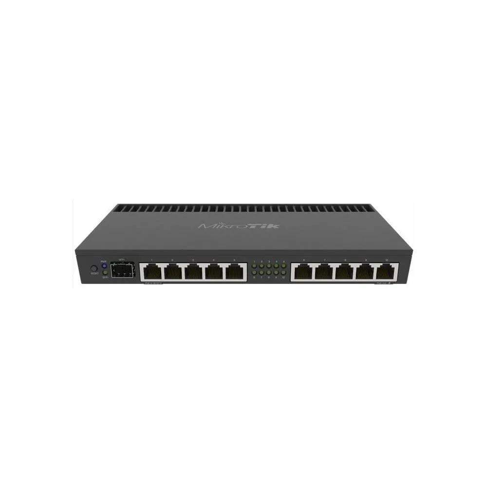 Router MikroTik RouterBOARD RB4011IGS+RM, 10x 1000Mbps RJ45, 1x 10Gbps SFP+, RouterOS L5, możliwość instalacji w szafie rack | S