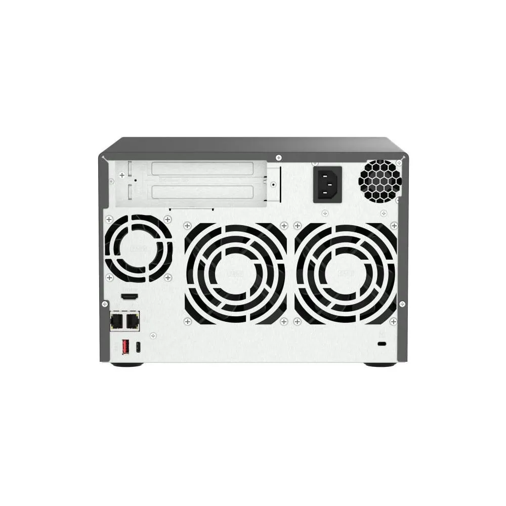 Serwer NAS QNAP Tower TVS-H674-I3-JL - Tower/Intel Core i3-12100/64 GB RAM/80 TB/6 wnęk/2 x M.2/hot-swap/3 lata Carry-in - zdjęcie