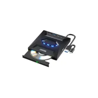 Napęd optyczny zewnętrzny Unitek 5-in-1 External Optical Drive with USB Hub T1037A01 - Czarny