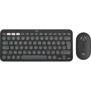 Zestaw bezprzewodowy klawiatury i myszy Logitech Pebble 2 Combo dla Mac 920-012244 - Grafitowy