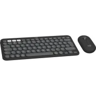 Zestaw bezprzewodowy klawiatury i myszy Logitech Pebble 2 Combo dla Mac 920-012244 - Grafitowy