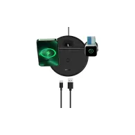 Ładowarka indukcyjna Baseus Swan 3-in-1 20W WXTE000101 do Apple iPhone, Watch i AirPods - Czarna