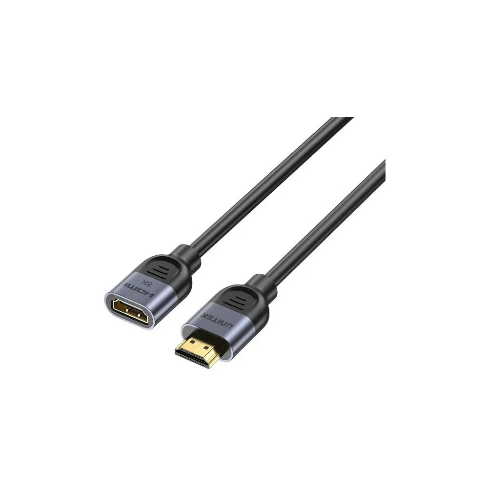 Kabel przedłużacz Unitek HDMI (M/F) 2.1 C11091AGY01-1M, 1 m, Czarny | Sklep ITnes.pl, IT for BUSINESS