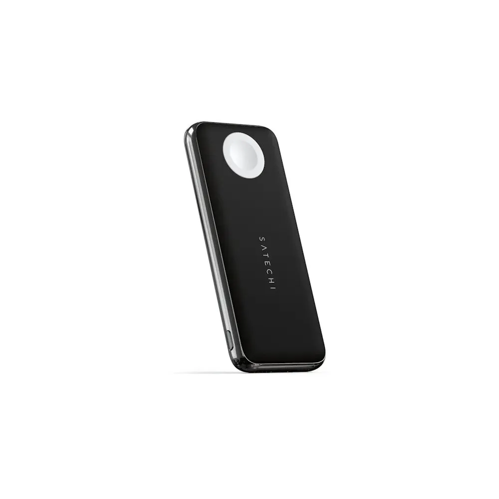 Powerbank Satechi Quatro Wireless ST-UC10WPBM - 10000 mAh, USBA-C, USB-A, Czarny