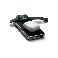 Powerbank Satechi Quatro Wireless ST-UC10WPBM - 10000 mAh, USBA-C, USB-A, Czarny