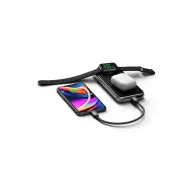 Powerbank Satechi Quatro Wireless ST-UC10WPBM - 10000 mAh, USBA-C, USB-A, Czarny