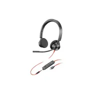 Słuchawki nauszne Poly Blackwire 3325 Stereo USB-C Headset +3.5mm Plug +USB-C/A Adapter 8X221AA