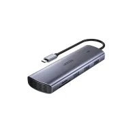 Replikator portów Unitek 9-in-1 USB-C Hub with Dual Display, Dual Card Reader and 100W PD D1113A - Szary