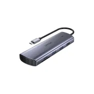 Replikator portów Unitek 9-in-1 USB-C Hub with Dual Display, Dual Card Reader and 100W PD D1113A - Szary