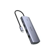 Replikator portów Unitek 9-in-1 USB-C Hub with Dual Display, Dual Card Reader and 100W PD D1113A - Szary