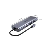 Replikator portów Unitek 9-in-1 USB-C Hub with Dual Display, Dual Card Reader and 100W PD D1113A - Szary