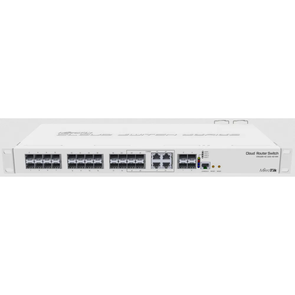Switch zarządzalny MikroTik Cloud Router Switch CRS328-4C-20S-4S+RM, 20X 1GbE SFP, 4x 10GbE SFP+, 4x 1GbE SFP|RJ45 combo | Sklep