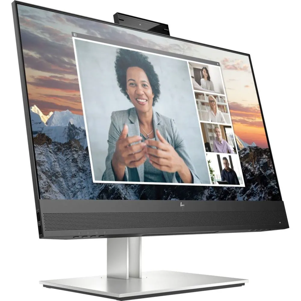 Monitor HP E24m G4 FHD USB-C Conferencing Monitor 40Z32AA - 23,8"/1920x1080 (Full HD)/75Hz/IPS/5 ms/kamera/USB-C/Czarno-srebrny - zdjęcie