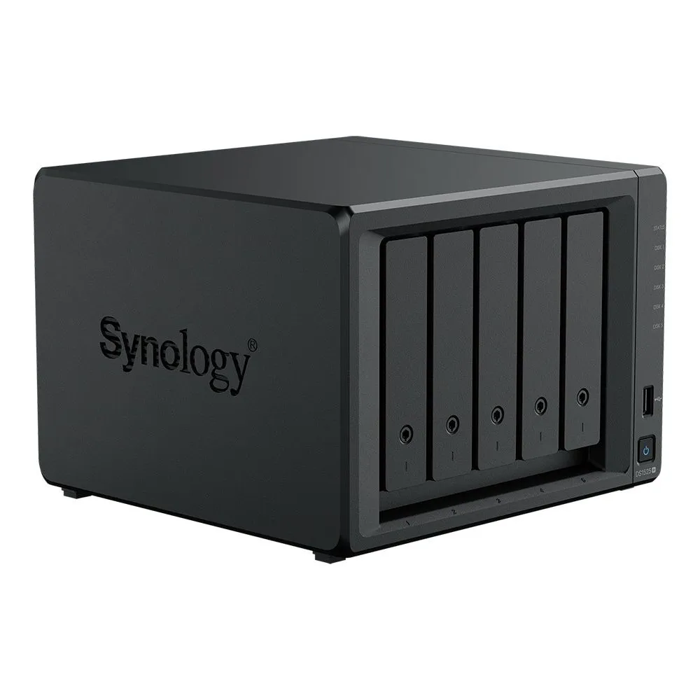 Serwer NAS Synology Desktop Plus DS1525+ - Desktop/AMD Ryzen V1500B/8 GB RAM/2 x M.2/3 lata Carry-in - zdjęcie