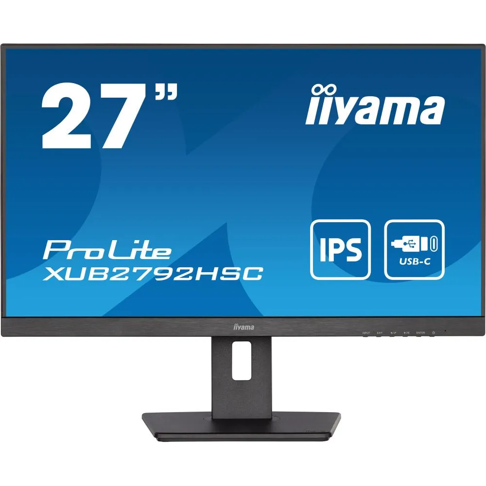 Monitor iiyama ProLite XUB2792HSC-B5, 27", 1920x1080 (FHD), 75Hz, IPS, 4 ms, pivot, USB-C, Czarny | Sklep ITnes.pl, IT for BUSIN