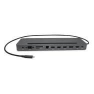 Stacja dokująca i-tec USB-C Metal Ergonomic 4K 3x Display Docking Station Power Delivery 85W C31FLATDOCKPDPRO, Kolor grafitowy |