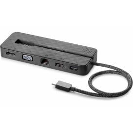 Stacja dokująca HP USB-C mini Dock 1PM64AA - 1 x D-Sub/1 x HDMI/1 x RJ-45/2 x USB-C 3.0/Czarna