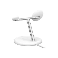 Ładowarka indukcyjna Belkin BoostCharge Pro Qi2 3-in-1 MagSafe Tilting Charging Stand 15W WIZ023VFWH - Biała