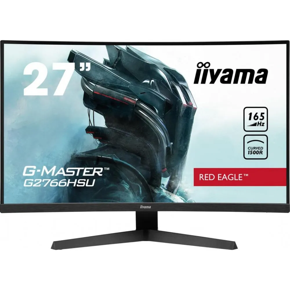 Monitor iiyama G-MASTER G2766HSU-B1, 27", 1920x1080 (FHD), 165Hz, zakrzywiony, VA, FreeSync, HDR, 1 ms, Czarny | Sklep ITnes.pl,
