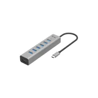 Hub i-tec USB-C Charging Metal HUB 7 Port C31HUBMETAL703 - 7 x USB 3.0 Gen 1, Szary | Sklep ITnes.pl - IT for BUSINESS