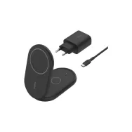 Ładowarka indukcyjna Belkin BoostCharge 2-in-1 Magnetic Foldable Wireless Charger with Qi2 15W WIZ028VFBK - Czarna