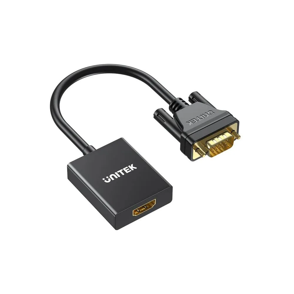 Adapter Unitek VGA na HDMI V1112ABK01, 15cm, Czarny | Sklep ITnes.pl, IT for BUSINESS