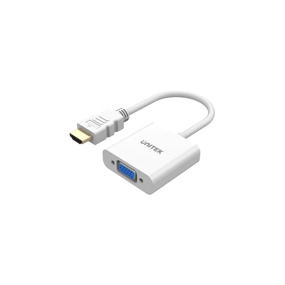 Adapter Unitek HDMI / VGA Y-6333C01, 15 cm, Biały | Sklep ITnes.pl, IT for BUSINESS