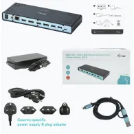 Stacja dokująca i-tec USB 3.0 / USB-C / Thunderbolt 3 Dual Display Docking Station + Power Delivery 65W CADUA4KDOCKPDL, Czarna |
