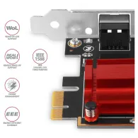 Karta sieciowa LAN AXAGON PCEE-G25, PCI-E, 1x 100, 1000, 25000Mbps RJ45, Realtek RTL8125B, low profile | Sklep ITnes.pl, IT for 