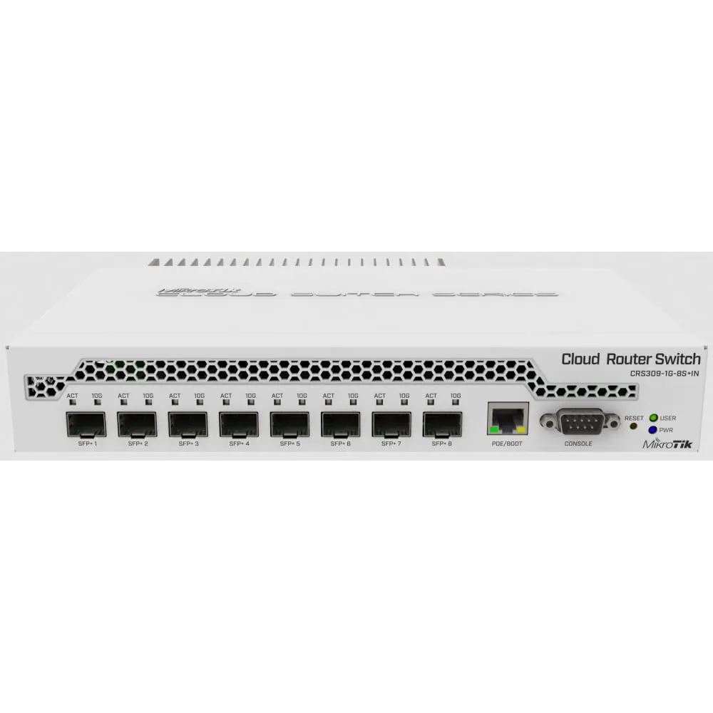 Router MikroTik CRS309-1G-8S+IN, dual-core 800MHz CPU, 512MB RAM, 8x 10GbE SFP+ | Sklep ITnes.pl, IT for BUSINESS