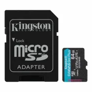 Karta microSD Kingston 64GB Canvas Go Plus 170/70MB/s + adapter - SDCG3/64GB | Sklep ITnes.pl - IT for BUSINESS