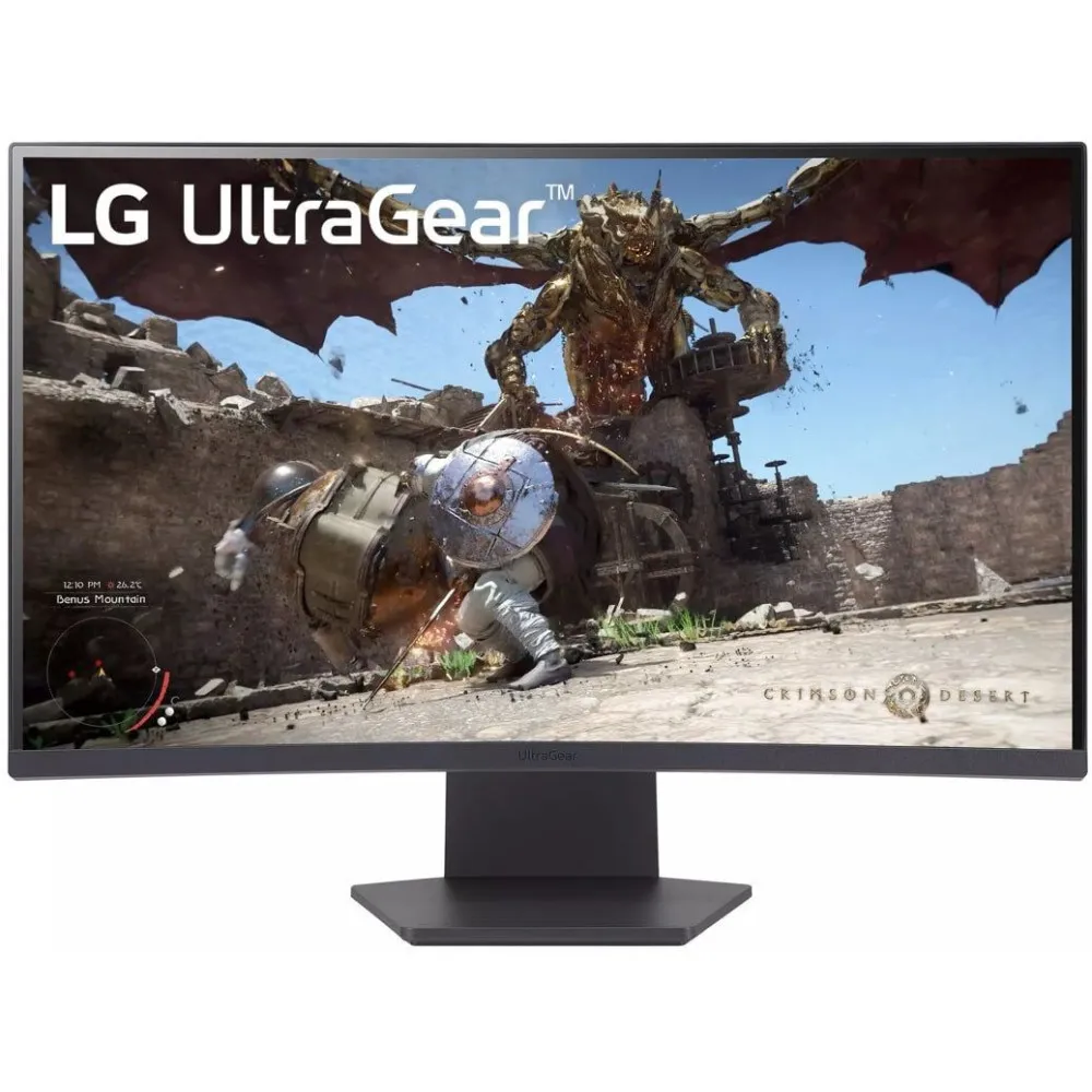 Monitor LG UltraGear 27GS60QC-B 27GS60QC-B.AEUQ, 27", 2560x1440 (QHD), 180Hz, zakrzywiony, VA, FreeSync, HDR, 1 ms, Czarny | Skl