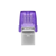 Pendrive Kingston Data Traveler MicroDuo 3C G3 64GB USB-A/USB-C DTDUO3CG3/64GB - Kolor srebrny, filetowy | Sklep ITnes.pl - IT f