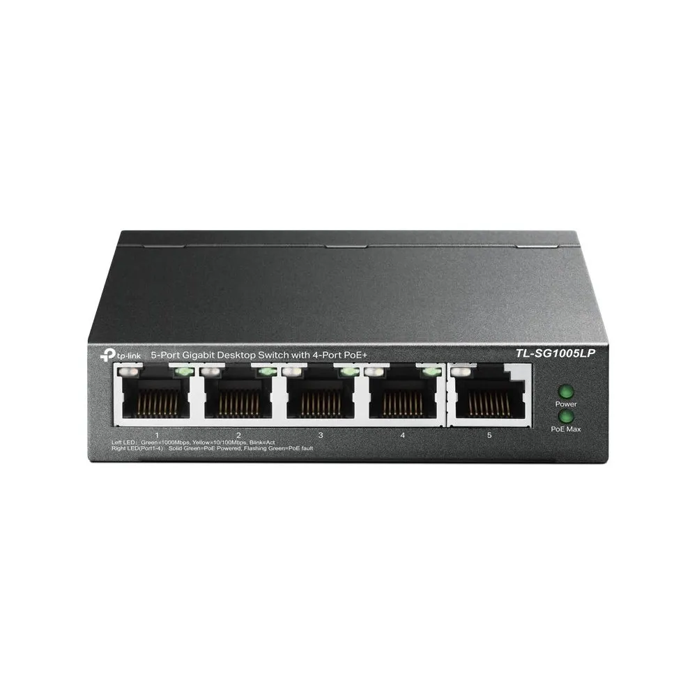 Switch niezarządzalny TP-Link TL-SG1005LP, Desktop, 5 x LAN 10|100|1000 Mbps, POE+ | Sklep ITnes.pl, IT for BUSINESS