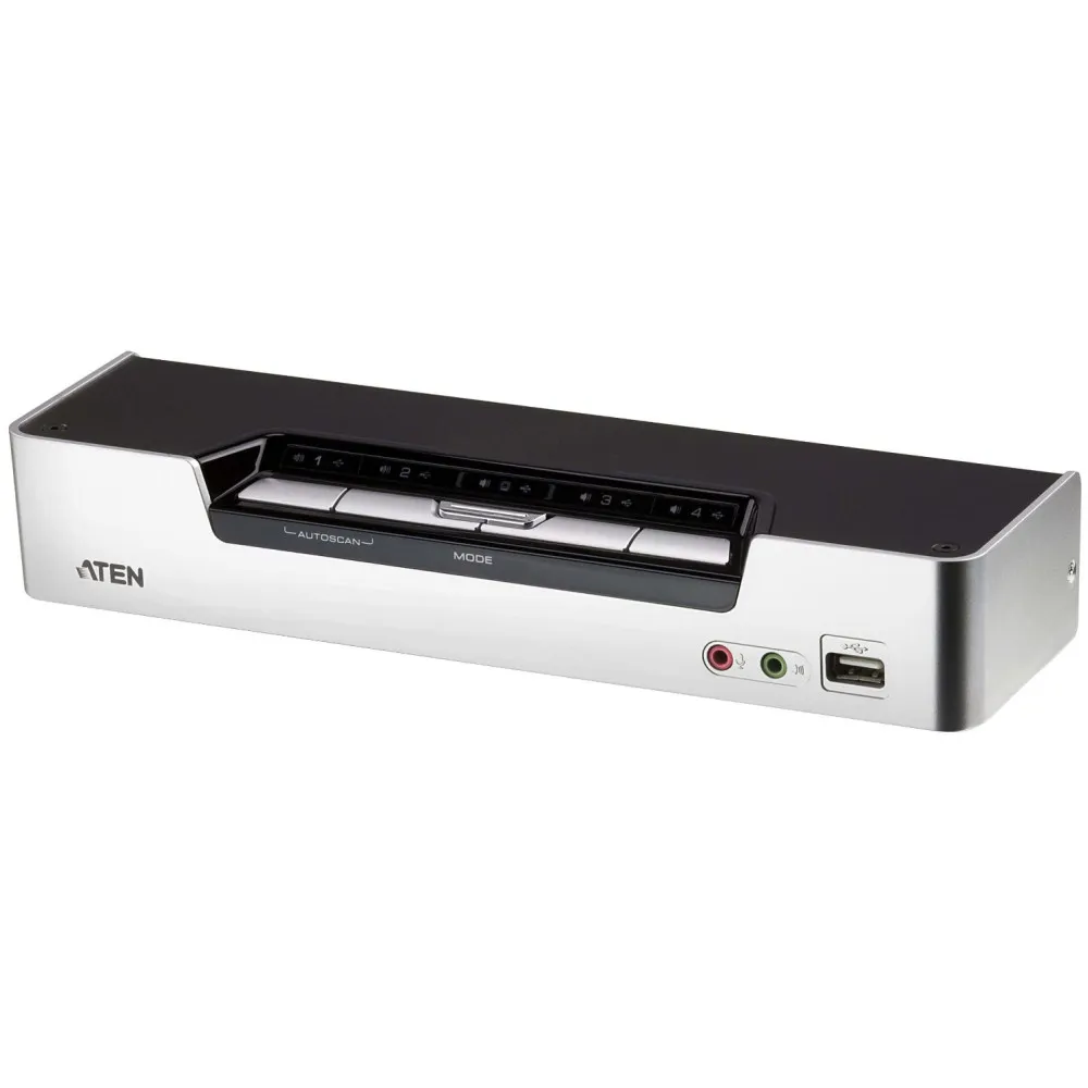 Przełącznik KVM Aten CS1794-AT-G - kontrola do 4 komputerów, wbudowany koncentrator USB 2.0, porty HDMI | Sklep ITnes.pl - IT fo
