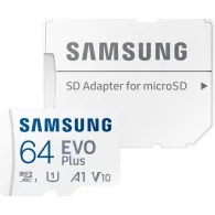 Karta microSD Samsung EVO PLUS 2024 64GB MB-MC64SA/EU - SD Adapter, UHS-I U1, 160 MB/s Odczytu