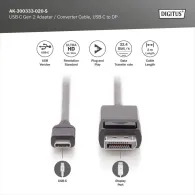 Kabel Digitus USB-C do DisplayPort AK-300333-020-S, USB-C 3.1 Gen 2, 2m, 4K 60Hz, Czarny | Sklep ITnes.pl, IT for BUSINESS