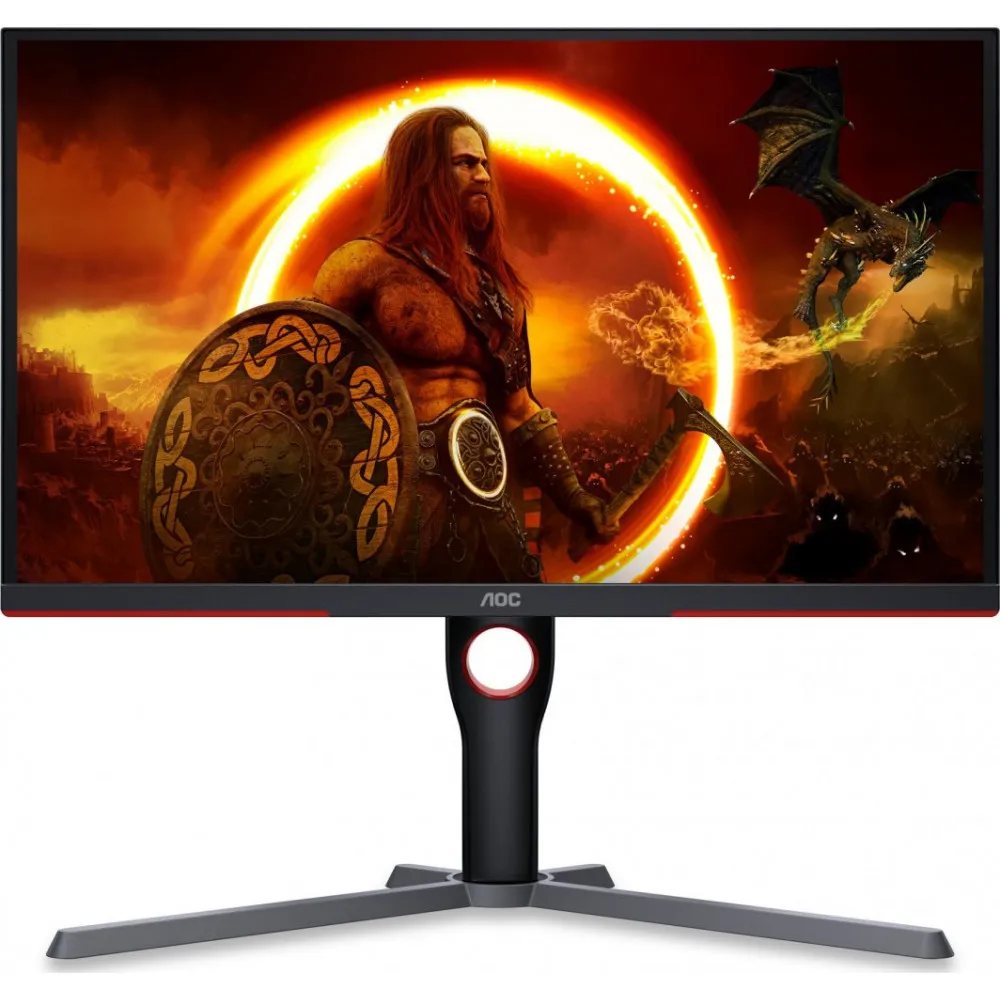 Monitor AOC 25G3ZM/BK, 24,5", 1920x1080 (FHD), 240Hz, VA, 1 ms, pivot, Czarno-czerwony | Sklep ITnes.pl, IT for BUSINESS