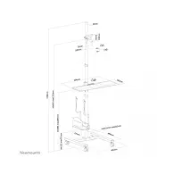 Uchwyt podłogowy do monitorów Neomounts by Newstar Mobile Workplace Floor Stand FPMA-MOBILE1700 - Czarny