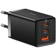 Ładowarka sieciowa Baseus GaN 5 Pro Fast Charger CCGP120201 65W - 1x USB-A, 2x USB-C, PD 3.0, QC 4.0, kabel USB-C, Czarna