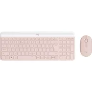 Zestaw klawiatura i mysz Logitech MK470 Slim Combo 920-011322 - US, Różowy