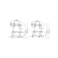 Stojak podłogowy do monitorów Neomounts by Newstar 60-105" NS-M4000BLACK - Czarny