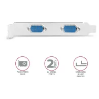 Karta rozszerzeń AXAGON PCEA-S2N 2 Ports PCIe Serial Card RS232 - DB9, PCIe