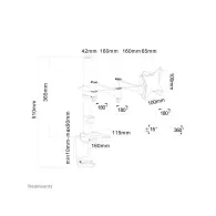 Uchwyt biurkowy do monitora Neomounts by Newstar Flat Screen Desk Mount 10-30" FPMA-D1330SILVER - Srebrny