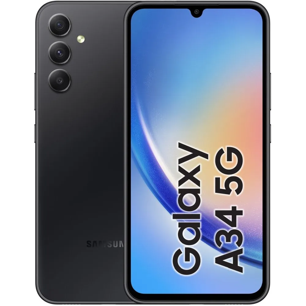 Smartfon Samsung Galaxy A34 5G SM-A346BZKAEUE, Dimensity 1080, 6,6" 2340x1080, 128GB, 6GB, 5G, Czarny, 48+13Mpix, Android, 2CI |